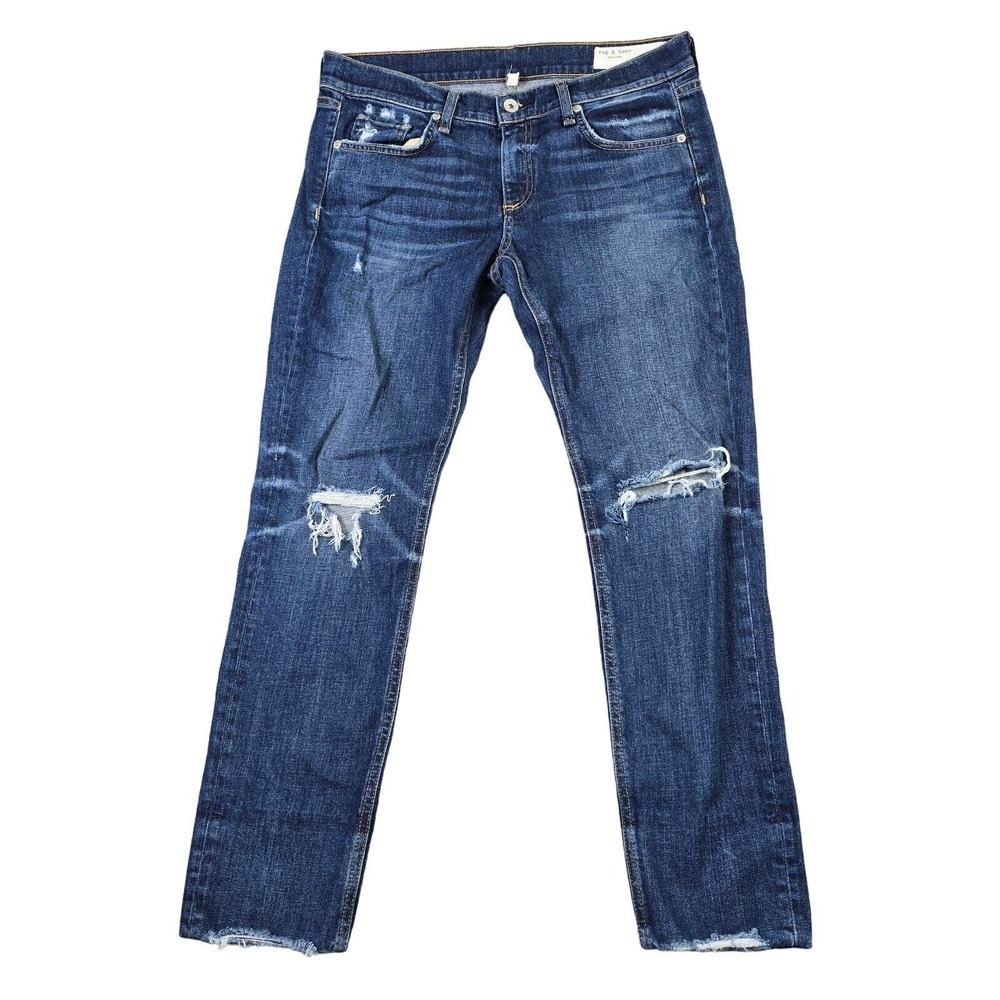 Rag & Bone Dre Capri Jeans Women's 28 Skinny‎ Frayed Distressed Y2k Style Chic